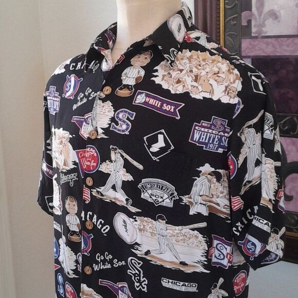 Reyn Spooner White Sox Vintage button up Shirt - Picture 1 of 12